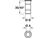 Dust Exc.Socket ts D9-15/D11x15mm Brs NP