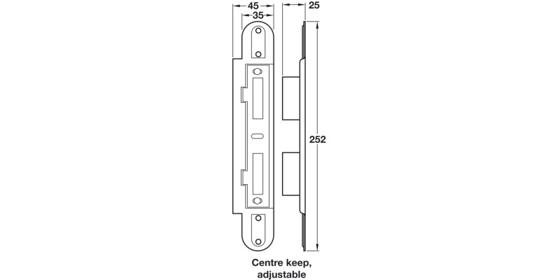 Keep for Multipoint Locks-Centre Adj