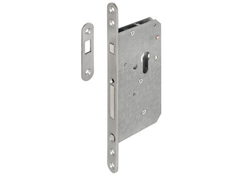Cylinder Hookbolt Lock Case, Mortice, for Sliding Doors, Steel