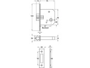 Mortice Clawbolt WC Lock 8/57/76mm SSS