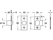 Bales Catch Sprung D19mm Mild Steel NP