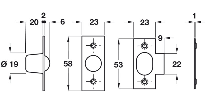 Bales Catch Sprung D19mm Mild Steel EB