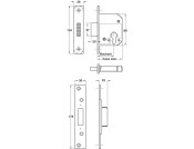 Mortice Deadlock 64mm Case St/ZA BE