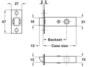 Tubular Mortice Latch HD 60/80mm SB