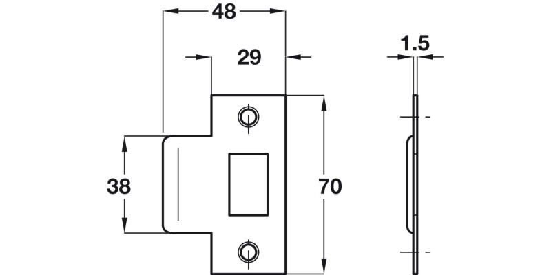 Tubular Mortice Latch HD 60/80mm SB