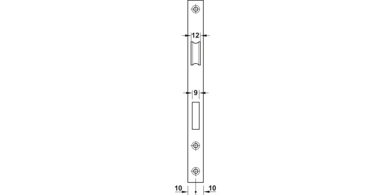 Startec Mortice Bathlock Rad 55/84mm SSS