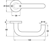 HL04 Lvr Set D53.5mm Std KW 304 SSS