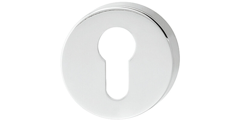 Escutcheon, Euro Profile, &Oslash; 53 mm, Stainless Steel