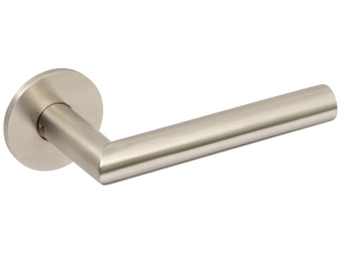 Lever Handles, &Oslash; 19 mm, on Round Roses, 316 Stainless Steel, Pyrenean