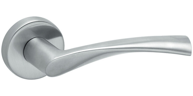 Lever Handles, on Round Roses, 304 Stainless Steel, Wing, Startec