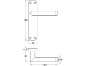 Mitred Lever Hdls/Plt WC Lock Brass P/SC