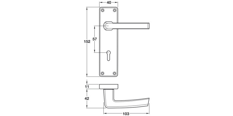 Cransley Lvr Hdls/Plt Lever Alu SAA