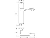 Welford Lever Hdls/Plt WC Lock ZA SN