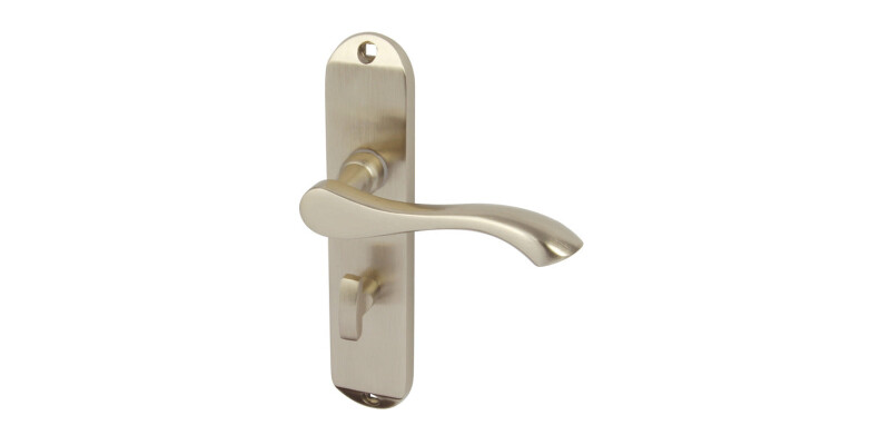 Lever Handles, on Backplates for Bathroom Lock, Zinc Alloy, Welford