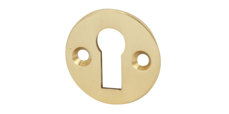 Escutcheons, Plain, Standard Keyway, Face Fixing, Brass