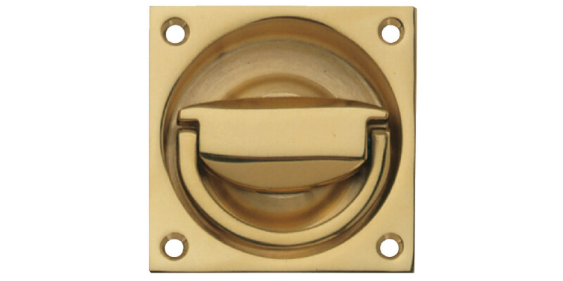 Flush Ring Handle, to Operate, Brass