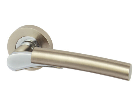 Lever Handles, on Round Roses, Zinc Alloy, Arkles