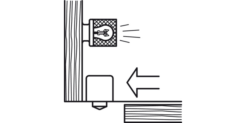 Built-In Switch Unit 2A/240V AC Blk Push