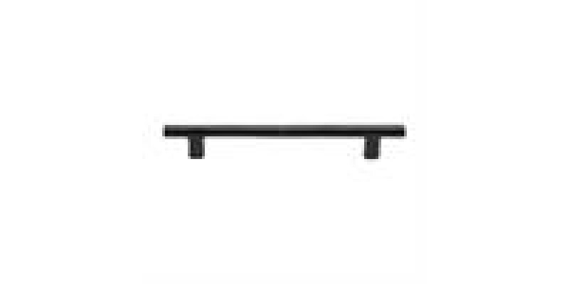 Matt Black Rustic Iron Cabinet Pull Round Bar Design