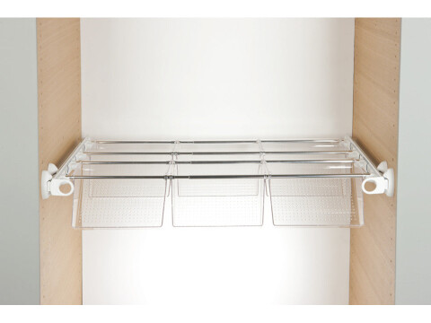 Pull Out Rack, 6 Shoe Trays, Aluminium and Plastic, System Plus