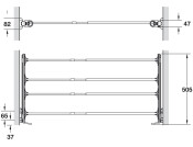 W/Robe Sys+ PO Adj Width 7kg Brw/Brw