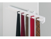 W/Robe PO Tie Rack 505mm 32 Ties White