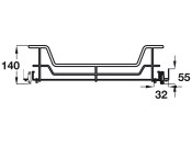 Wire PO Basket 1000mm Chrome