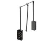 Pull Down Wardrobe Rail, for Internal Wardrobe Width 770-1200mm, 2004 Alu/Gry