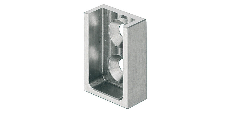 Rail End Support, Side Panel Fixing, for use with Square Wardrobe Rails