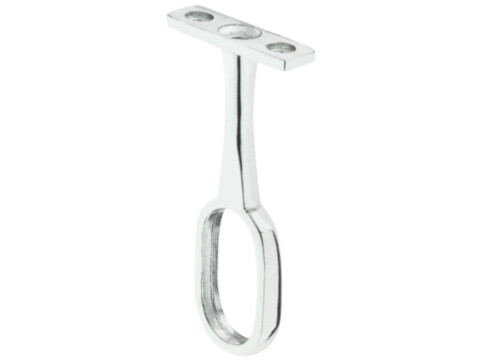 Rail Centre Support, Chrome, for use with Oval Wardrobe Rails 15 mm Wide