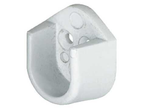 Rail End Support, Plastic, for use with Oval Wardrobe Rails 15 mm Wide