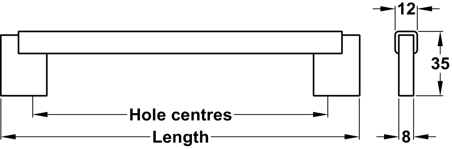 Duo Mini D Hdl Alu Lava/Walnut 160mm cc