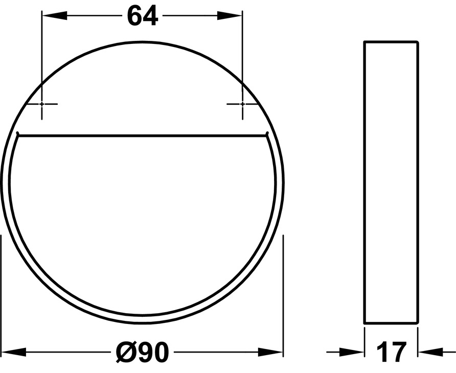 Bau Hdl ZA Bru Nkl D90x17mm