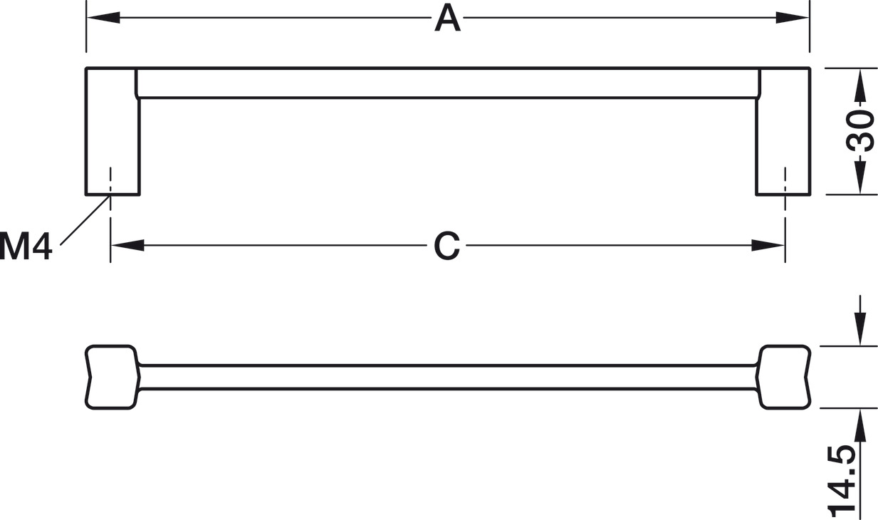 Loft Pull Hdl ZA Bru Nickel 160mm cc