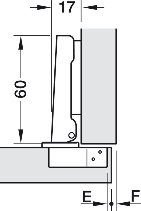 M310A 110D Hinge Sld FO 45/9.5 w SC