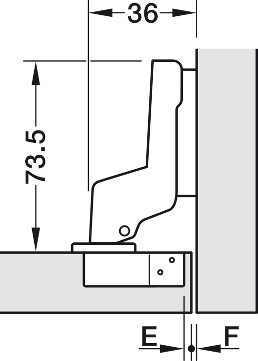 M310 110D Hinge Qck INS 45/9.5 US NP