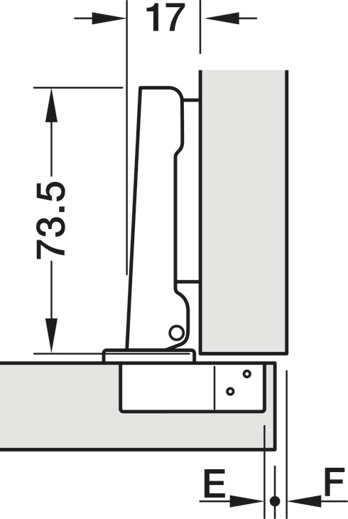 M310 110D Hinge Qck FO 45/9.5 US NP