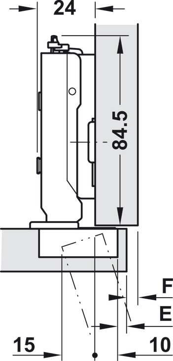 Tiomos Tipmatic+ 110D Hinge Clk FO Night