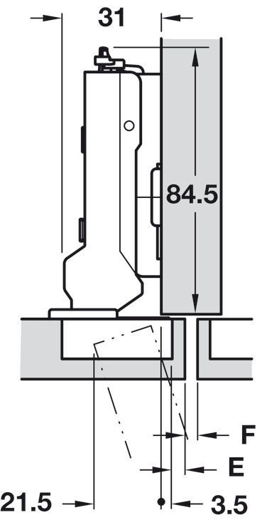 Tiomos 95D Hinge Clk HO SF w SC Night