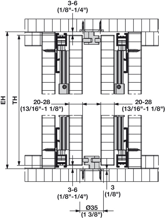 Hawa Concepta III Connector Set 1Dr Top