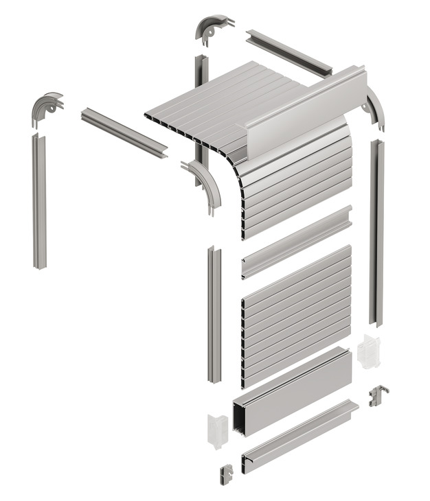 Tambour Door R.Shutter 800x1215mm Pl Gry