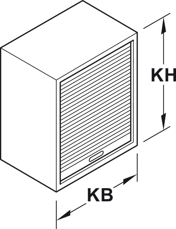 Tambour Door R.Shutter 800x1215mm Pl Gry