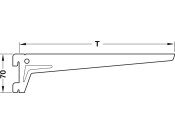 Flange Bracket 2 Hk 70x280mm 55kg Wht