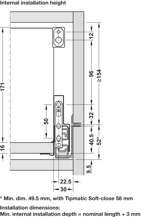 NPS Recangular Rail Set 450mm Zir