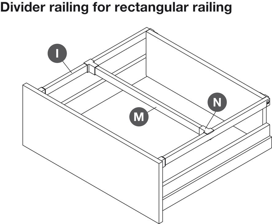 NPS Divider Rail CTL 1150mm Zir