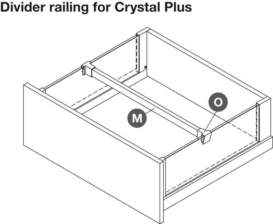 NPS Divider Rail CTL 1150mm Zir