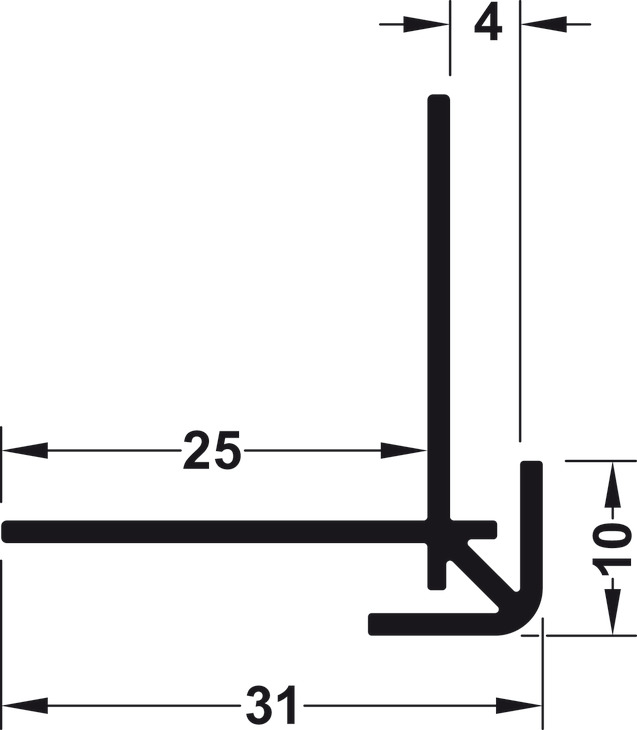 AluSplash Ext Crn Profile 750mm Alu Slv