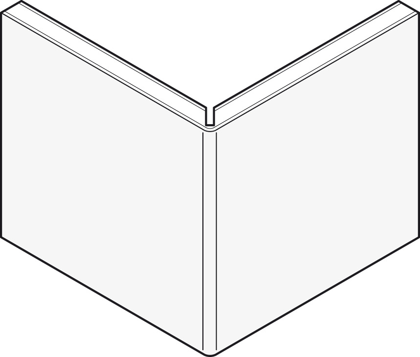 AluSplash Ext Crn Profile 750mm Alu Slv
