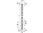 Supp Chnl Sgl Slot 1495mm PC St Slv Col