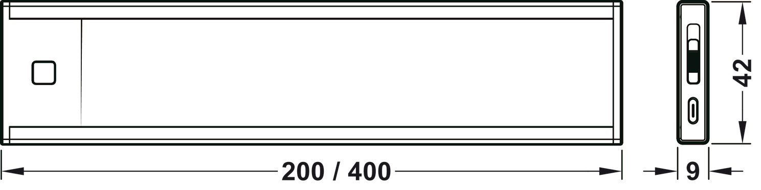Loox LED Battery SL 200mm 5V/1.3W 4K Slv